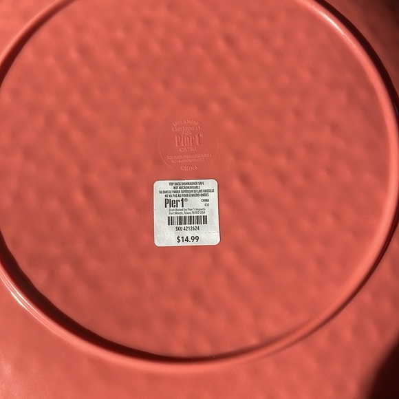 New pier one coral serving plate - Picture 3 of 4